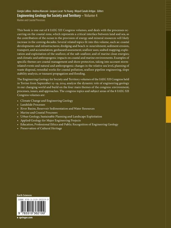 Produktbild: Engineering Geology for Society and Territory - Volume 4