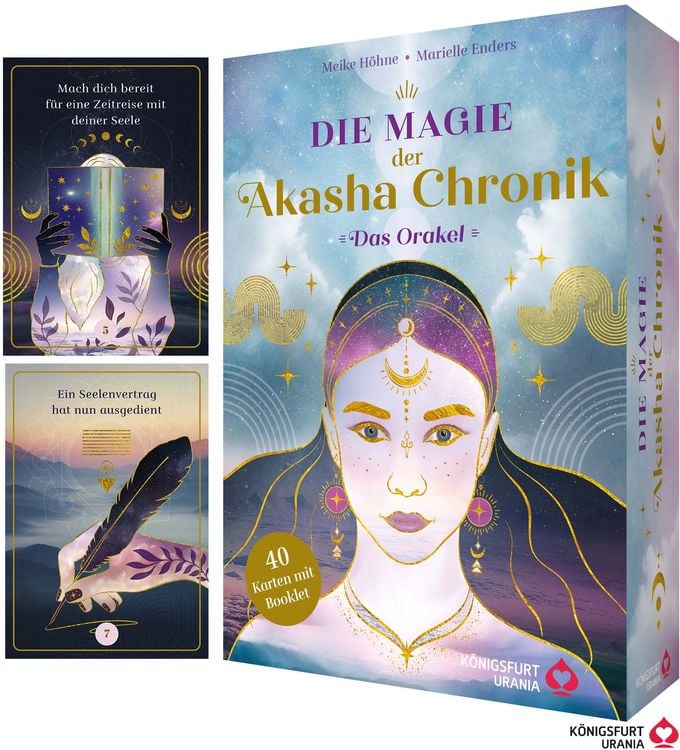 Produktbild: Die Magie der Akasha Chronik - Das Orakel - 40 Orakelkarten und 160-seitiges Booklet