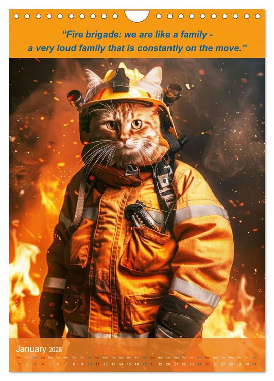 Produktbild: The beastly funny firefighters (Wall Calendar 2026 DIN A4 portrait), CALVENDO 12 Month Wall Calendar