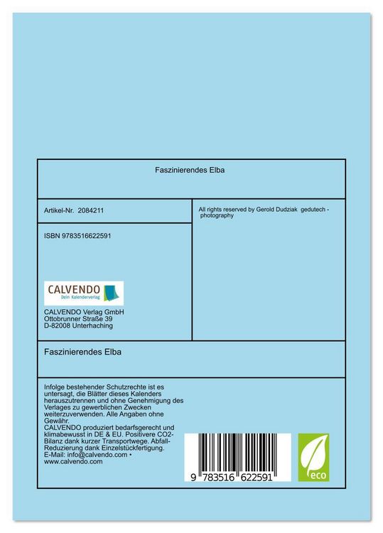 Produktbild: Faszinierendes Elba (Tischkalender 2026 DIN A5 hoch), CALVENDO Monatskalender