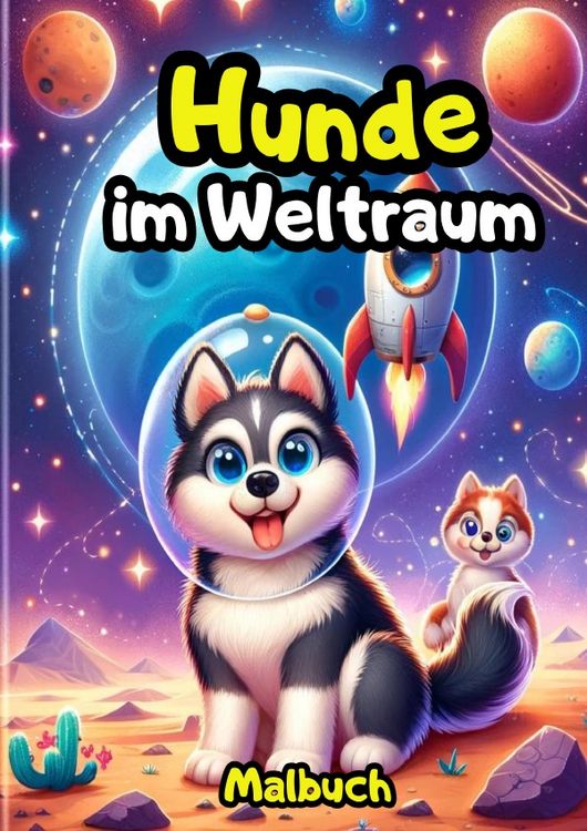 Produktbild: Hunde im Weltraum Malbuch