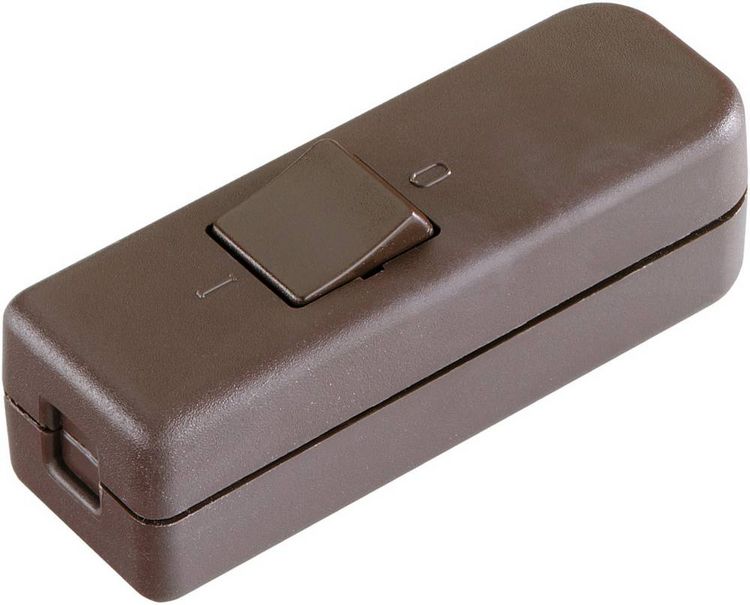 Produktbild: InterB&auml;r 8006-009.01 Schnurschalter Braun 1 x Aus/Ein 6A 1St.