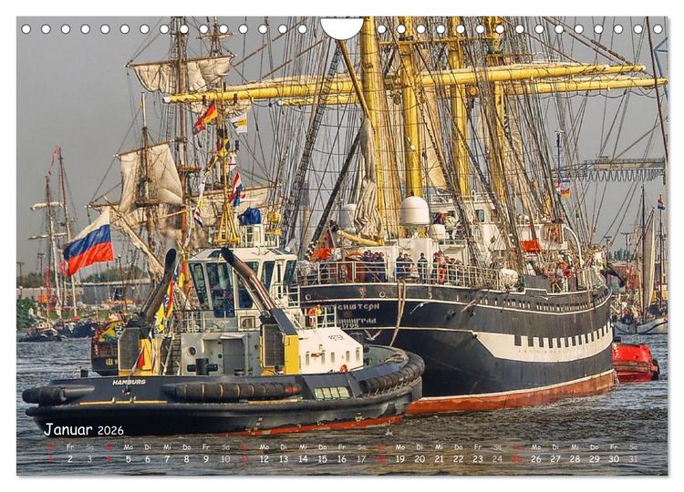 Produktbild: Hafengewusel (Wandkalender 2026 DIN A4 quer), CALVENDO Monatskalender