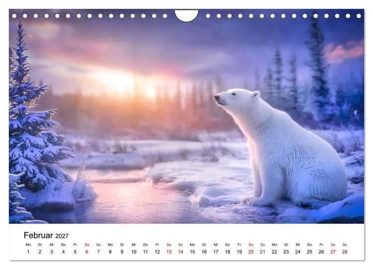 Produktbild: K&ouml;nige des Nordens - Begegnungen mit Eisb&auml;ren (Wandkalender 2027 DIN A4 quer), CALVENDO Monatskalender