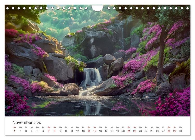 Produktbild: Kaskaden - Die Poesie des Wassers (Wandkalender 2026 DIN A4 quer), CALVENDO Monatskalender