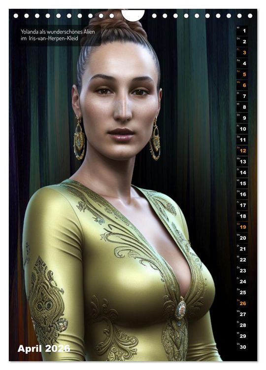 Produktbild: Yolanda, eine junge Frau in zw&ouml;lf Rollen (Wandkalender 2026 DIN A4 hoch), CALVENDO Monatskalender