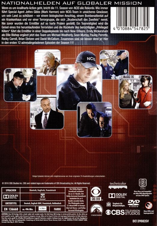 Produktbild: NCIS - Naval Criminal Investigate Service/Season 11.1 [3 DVDs]