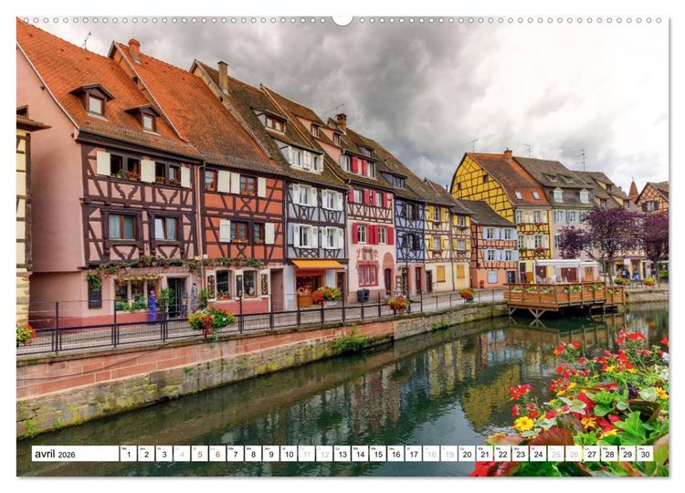 Produktbild: Alsace, magnifiques colombages (Calendrier mural 2026 DIN A2 vertical) calendrier de bureau