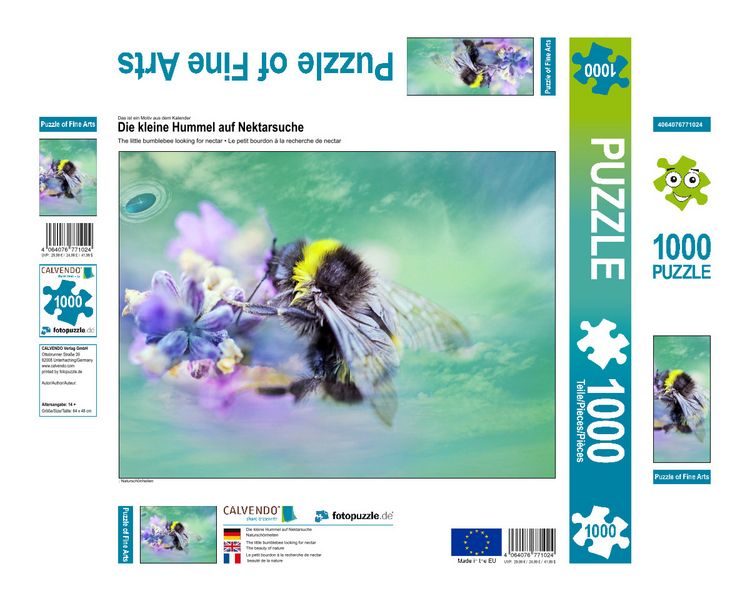 Produktbild: CALVENDO Puzzle Die kleine Hummel auf Nektarsuche | 1000 Teile Lege-Gr&ouml;&szlig;e 64x48cm Foto-Puzzle f&uuml;r gl&uuml;ckliche Stunden