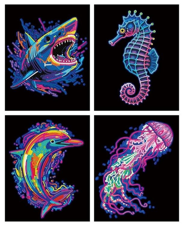 Produktbild: DOTZIES BY DIAMOND DOTZ - Diamond Painting Neon Meerestiere