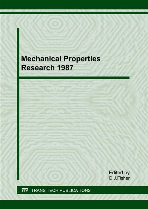 Produktbild: Mechanical Properties Research 1987