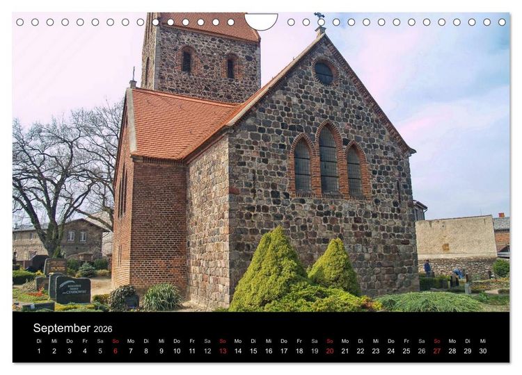 Produktbild: Dorfkirchen in Brandenburg (Wandkalender 2026 DIN A4 quer), CALVENDO Monatskalender