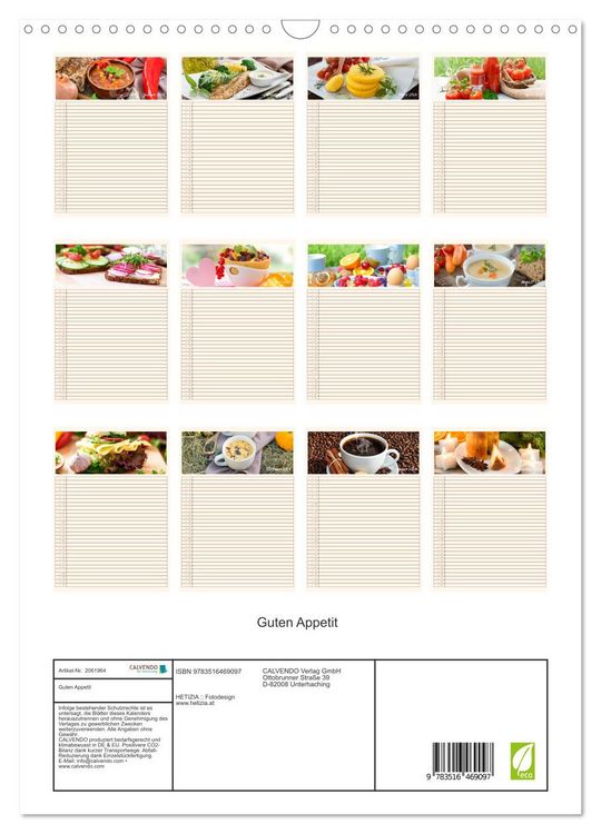 Produktbild: Guten Appetit (Wandkalender 2026 DIN A3 hoch), CALVENDO Monatskalender