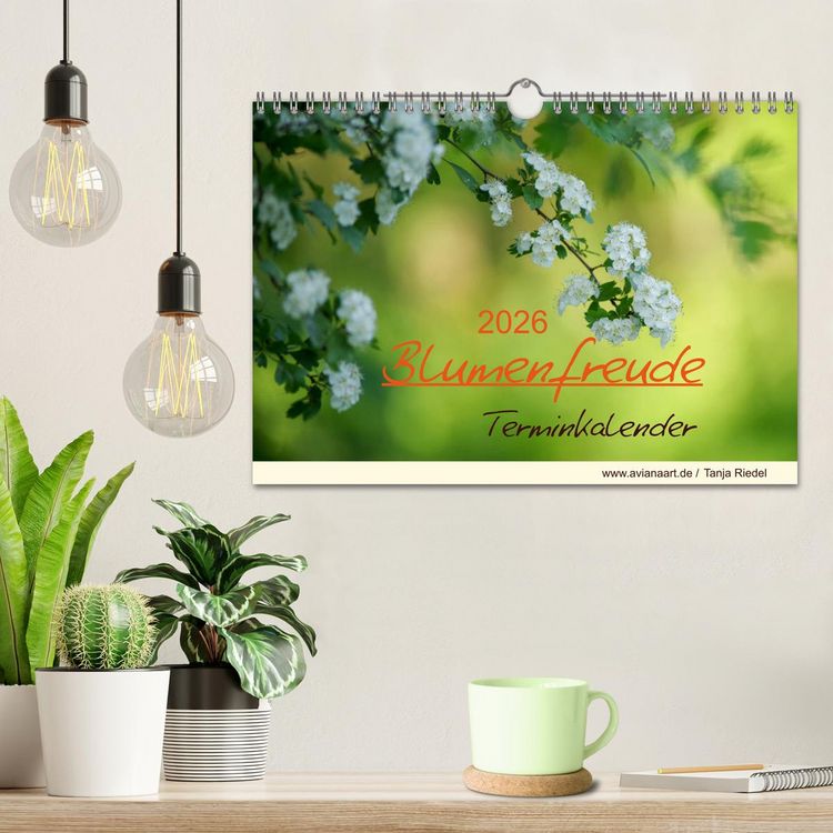 Produktbild: Blumenfreude Terminkalender (Wandkalender 2026 DIN A4 quer), CALVENDO Monatskalender