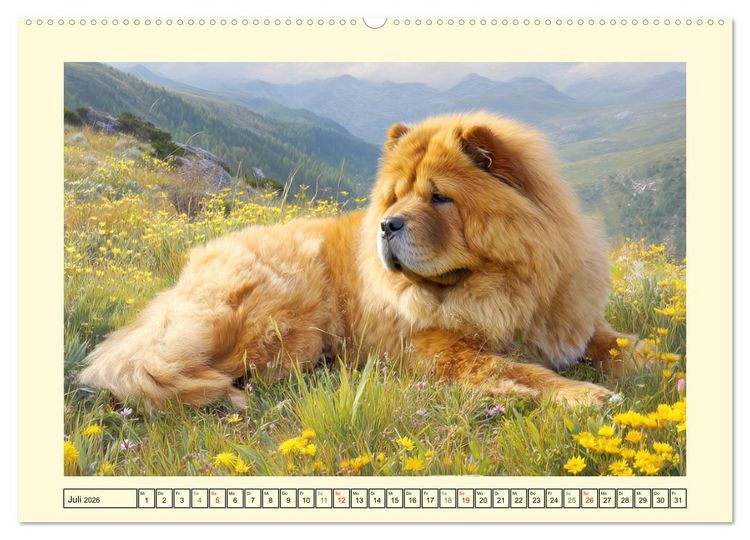 Produktbild: Chow Chow Momente. Fellpoesie aus dem Reich der Mitte (Wandkalender 2026 DIN A2 quer), CALVENDO Monatskalender