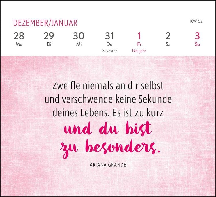 Produktbild: Mini-Wochenkalender 2027: Die tollsten Frauen sind nicht perfekt, sie sind echt