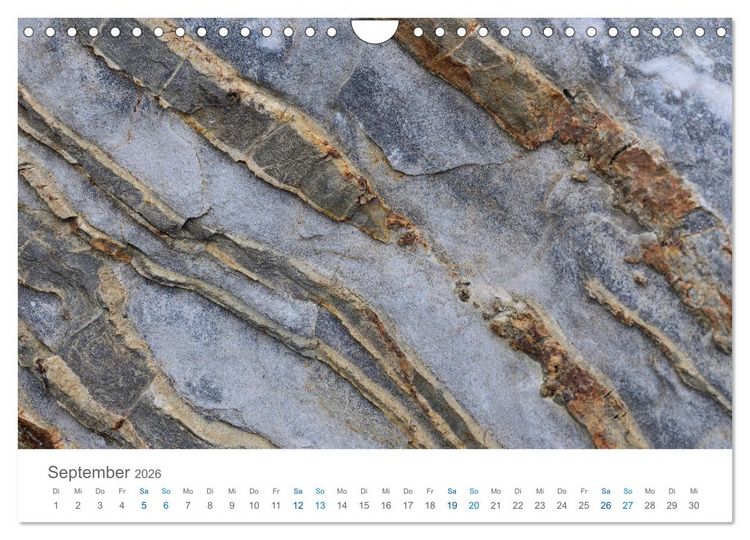 Produktbild: Die Natur als K&uuml;nstlerin - Sch&ouml;nheit der Steine (Wandkalender 2026 DIN A4 quer), CALVENDO Monatskalender