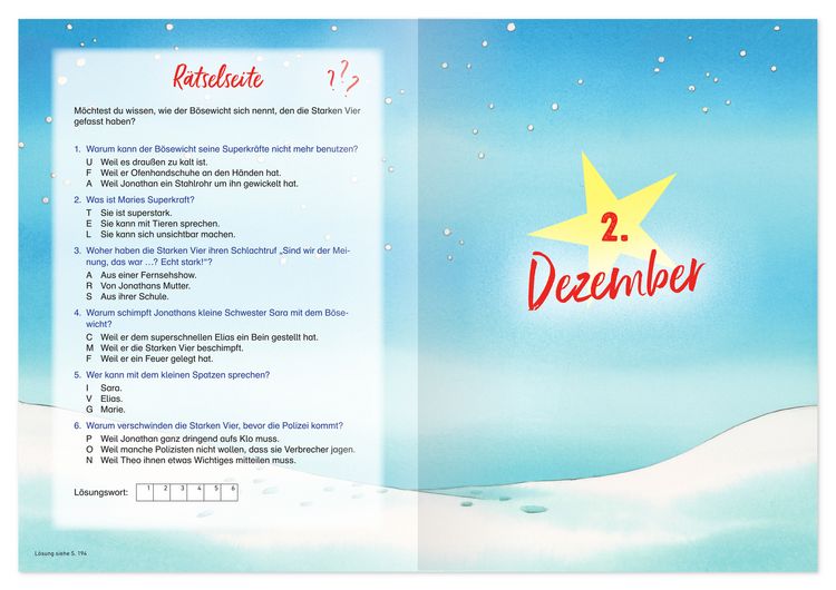 Die vier Superhelden lösen den Weihnachtsfall