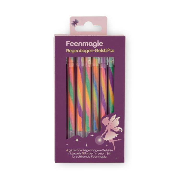 Produktbild: Regenbogen Glitter Gel Stifte, Fee