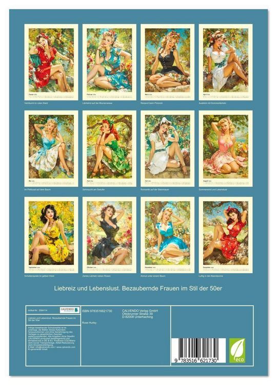 Produktbild: Liebreiz und Lebenslust. Bezaubernde Frauen im Stil der 50er (Wandkalender 2026 DIN A4 hoch), CALVENDO Monatskalender
