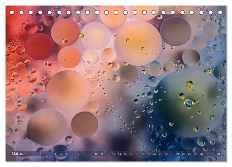Produktbild: &Ouml;ltropfen in Wasser (Tischkalender 2027 DIN A5 quer), CALVENDO Monatskalender