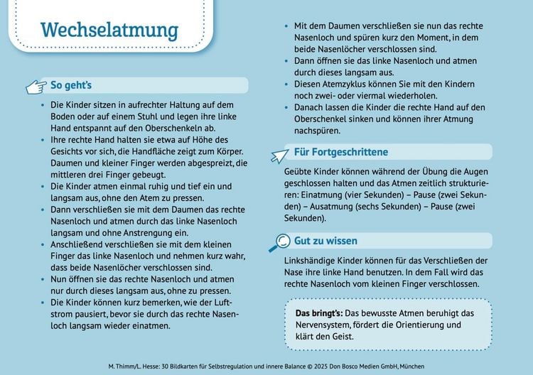 Produktbild: 30 Bildkarten f&uuml;r Selbstregulation und innere Balance
