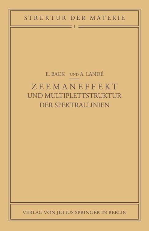 Produktbild: Zeemaneffekt und Multiplettstruktur der Spektrallinien