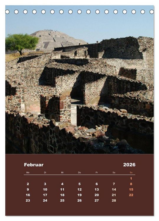Produktbild: Klassisches Mexiko (Tischkalender 2026 DIN A5 hoch), CALVENDO Monatskalender