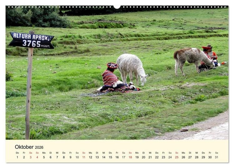 Produktbild: Im Land der Inka (hochwertiger Premium Wandkalender 2026 DIN A2 quer), Kunstdruck in Hochglanz