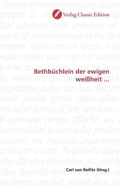 Produktbild: Bethb&uuml;chlein der ewigen wei&szlig;heit ...