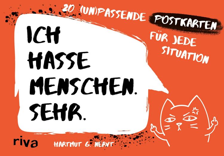Produktbild: Ich hasse Menschen. Sehr. &ndash; 20 (un)passende Postkarten f&uuml;r jede Situation