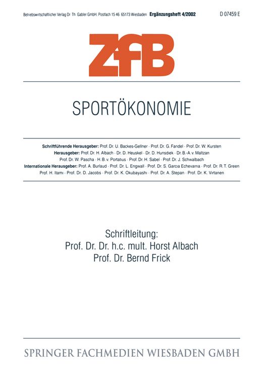 Produktbild: Sport&ouml;konomie