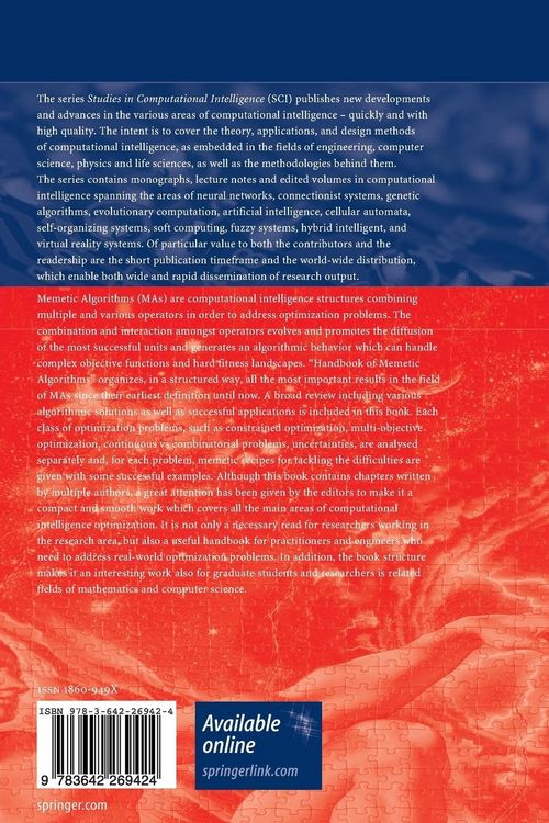 Produktbild: Handbook of Memetic Algorithms