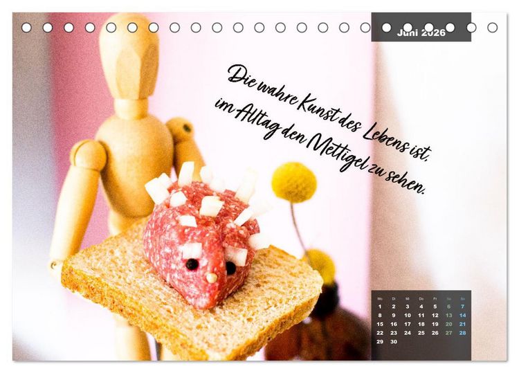 Produktbild: Mettkalender - Mettigel Edition (Tischkalender 2026 DIN A5 quer), CALVENDO Monatskalender