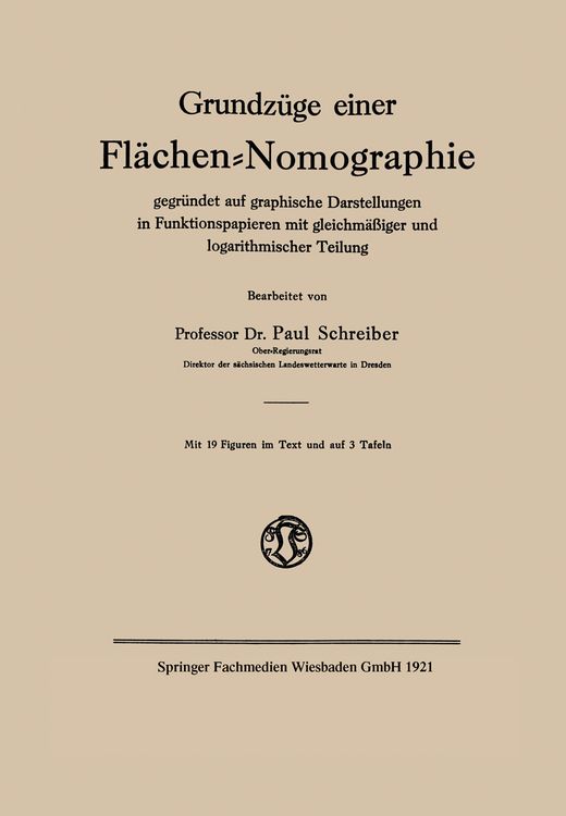 Produktbild: Grundz&uuml;ge einer Fl&auml;chen-Nomographie
