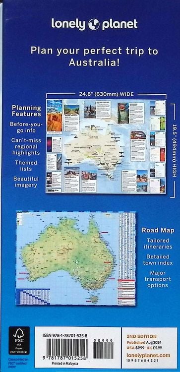 Produktbild: Lonely Planet Australia Planning Map