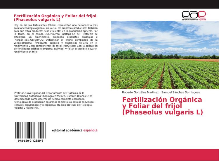 Produktbild: Fertilizaci&oacute;n Org&aacute;nica y Foliar del frijol (Phaseolus vulgaris L)