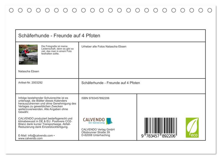 Produktbild: Sch&auml;ferhunde - Freunde auf 4 Pfoten (Tischkalender 2026 DIN A5 quer), CALVENDO Monatskalender