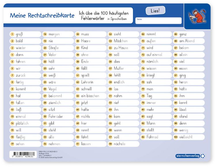 Produktbild: Meine Blitzlesekarten Set 2 zur Lesef&ouml;rderung (4 Lerntafeln mit Stift)