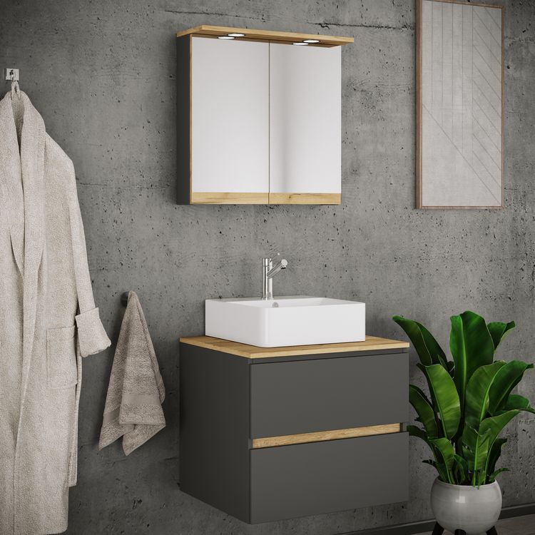 Produktbild: 3 tlg. Badm&ouml;bel-Set mit Waschbecken Cosila-A 61 cm
