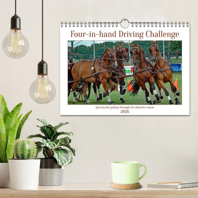 Produktbild: Four-in-hand Driving Challenge (Wall Calendar 2026 DIN A4 landscape), CALVENDO 12 Month Wall Calendar