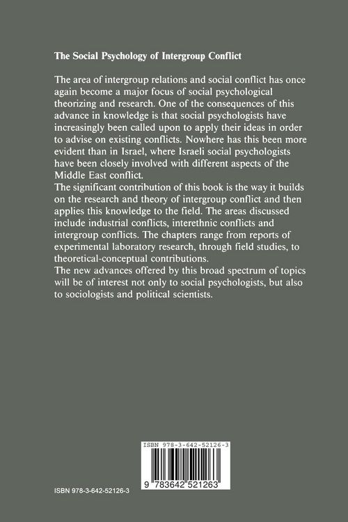 Produktbild: The Social Psychology of Intergroup Conflict