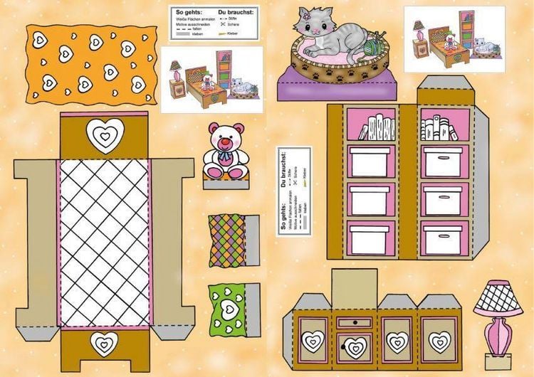 Produktbild: Das Ausschneide-Bastelbuch Mein Puppenhaus