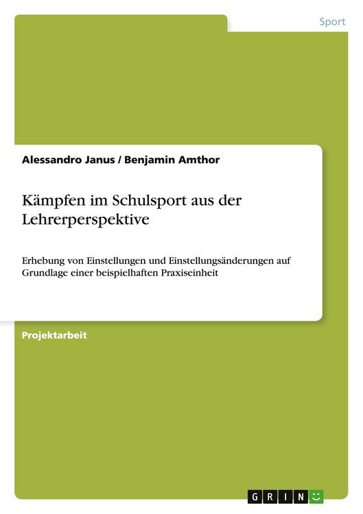 Produktbild: K&auml;mpfen im Schulsport aus der Lehrerperspektive
