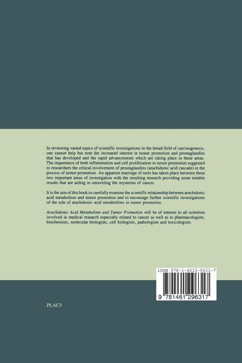Produktbild: Arachidonic Acid Metabolism and Tumor Promotion