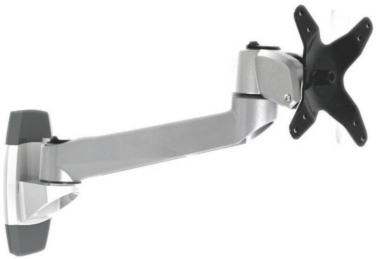 Produktbild: SpeaKa Professional SP-1624848 Swivel Monitor-Wandhalterung 1 Display(s) 25,4 cm (10") - 76,2 cm (30") Silber-Schwarz Neigbar, Schwenkbar, Rotierbar