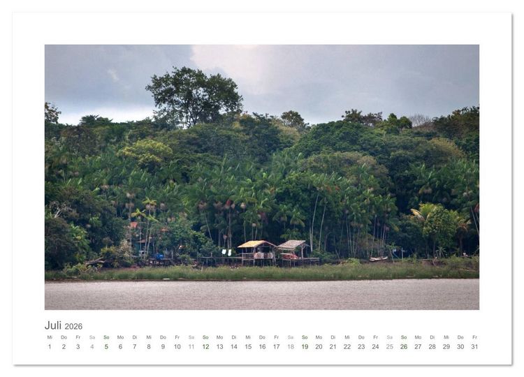Produktbild: Amazonas, eine Reise entlang seiner Ufer (Wandkalender 2026 DIN A4 quer), CALVENDO Monatskalender