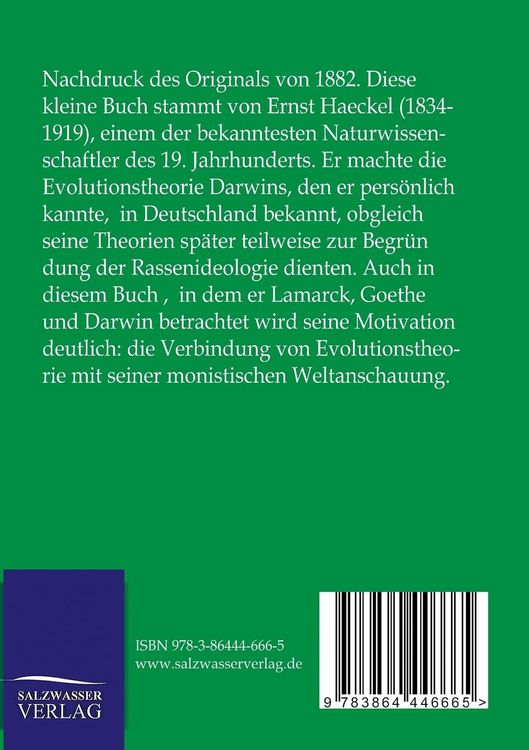 Produktbild: Die Naturanschauung von Darwin, Goethe und Lamarck