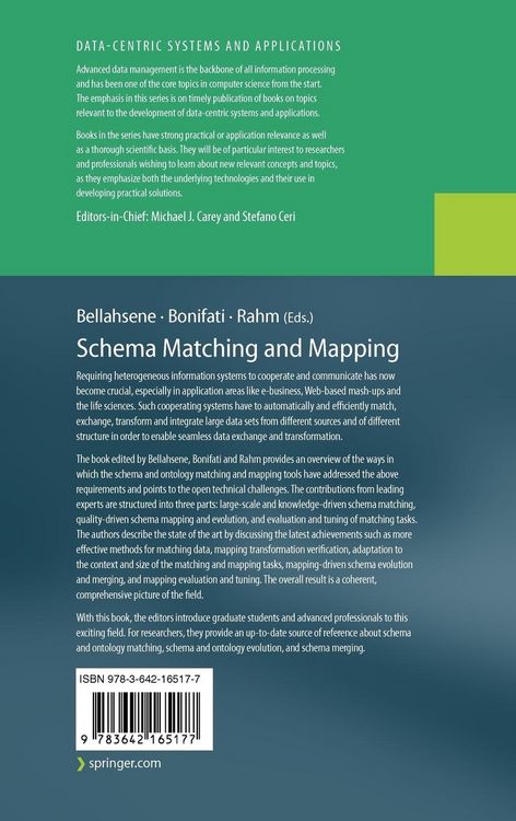 Produktbild: Schema Matching and Mapping