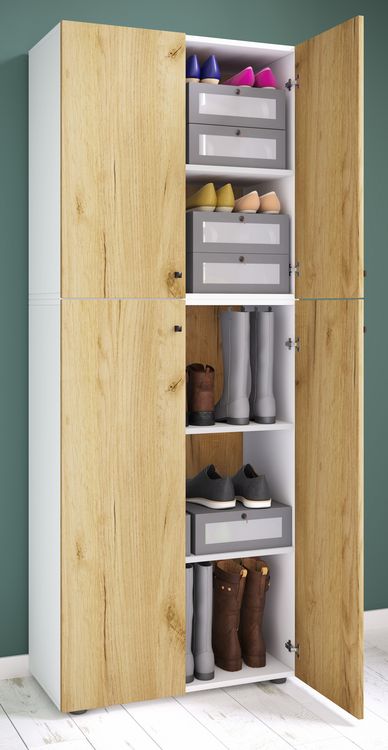 Produktbild: XL Holz Gro&szlig;er Schuhschrank Schuhkommode Lona 5